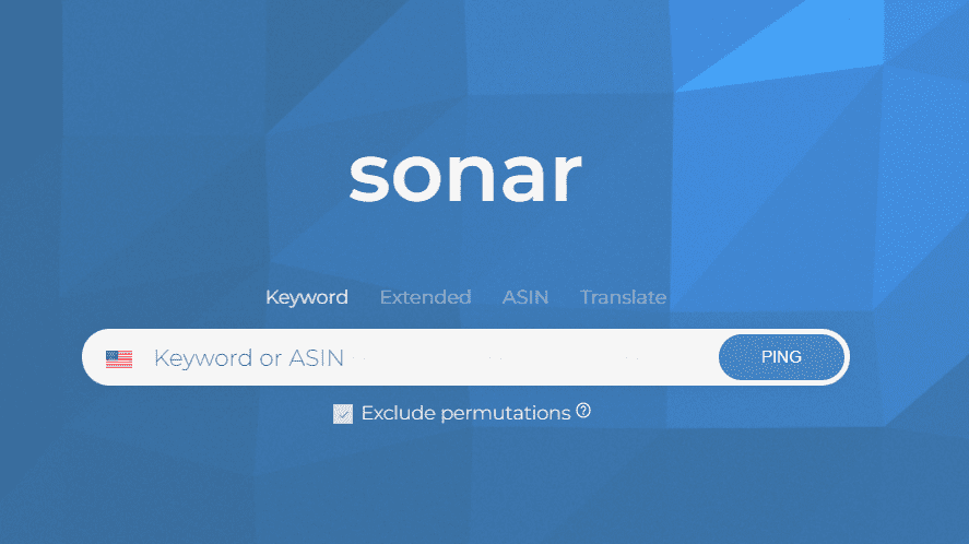 sonartool keyword research tool user interface