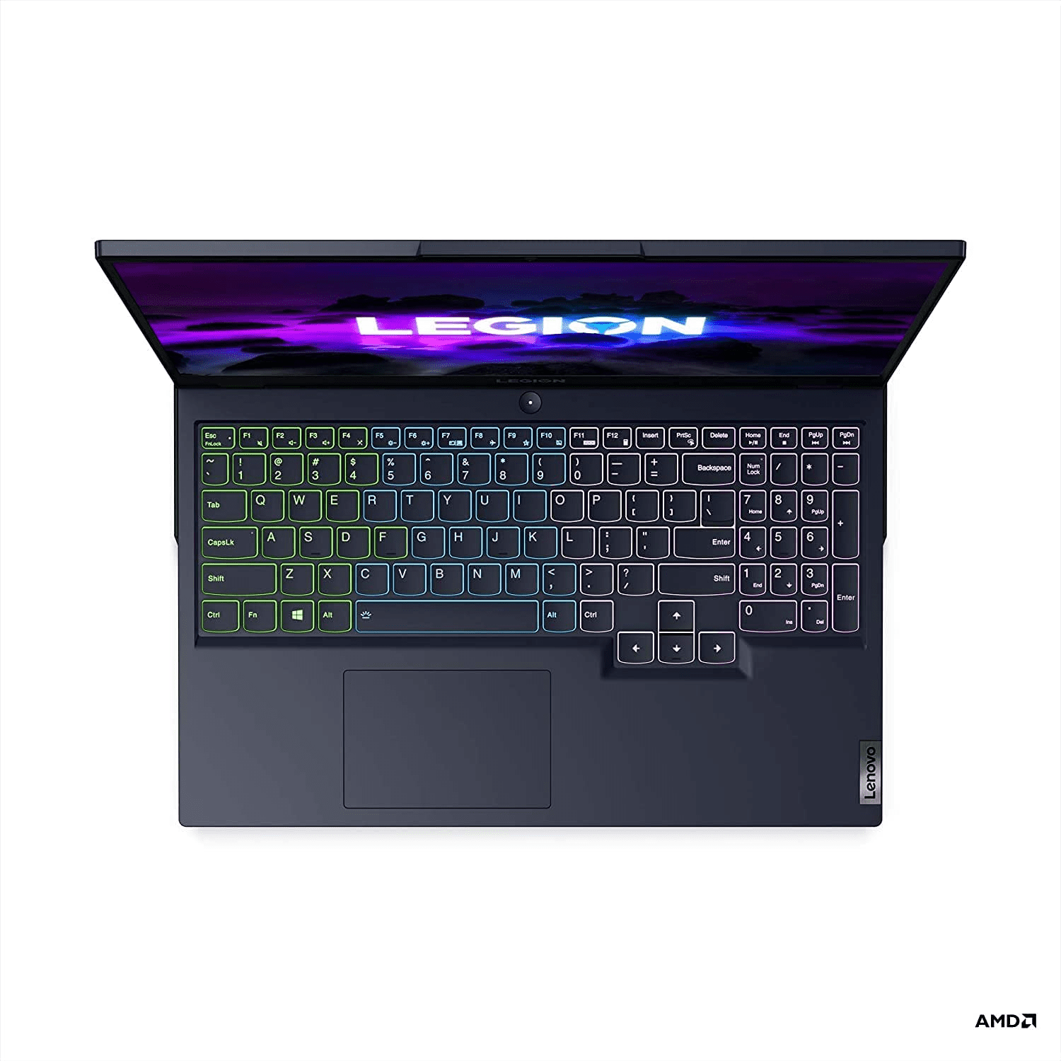top view of the Lenovo Legion 5, the best Gaming Laptop for writers