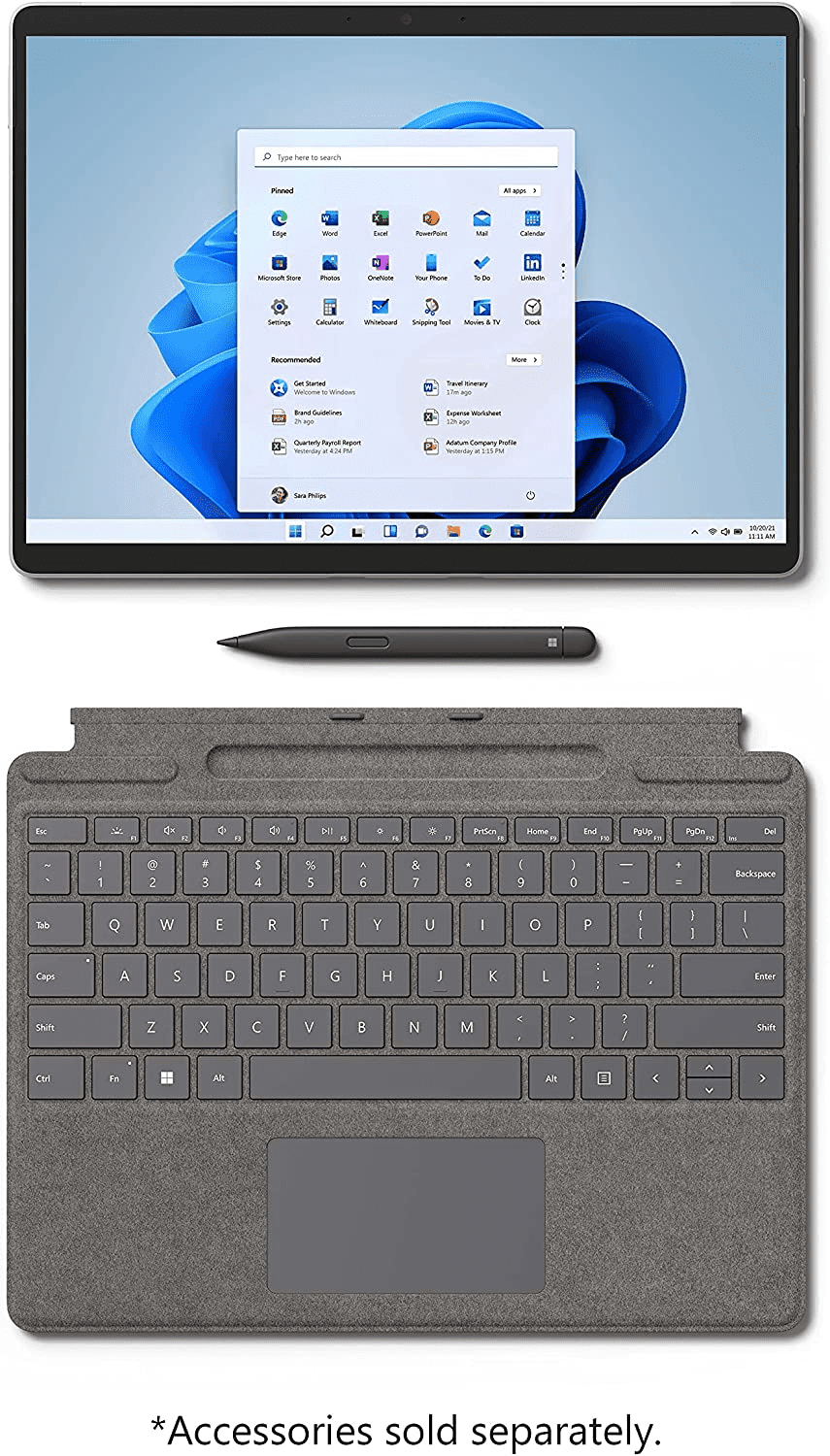 front view of the Microsoft Surface Pro 8 laptop for Writing 