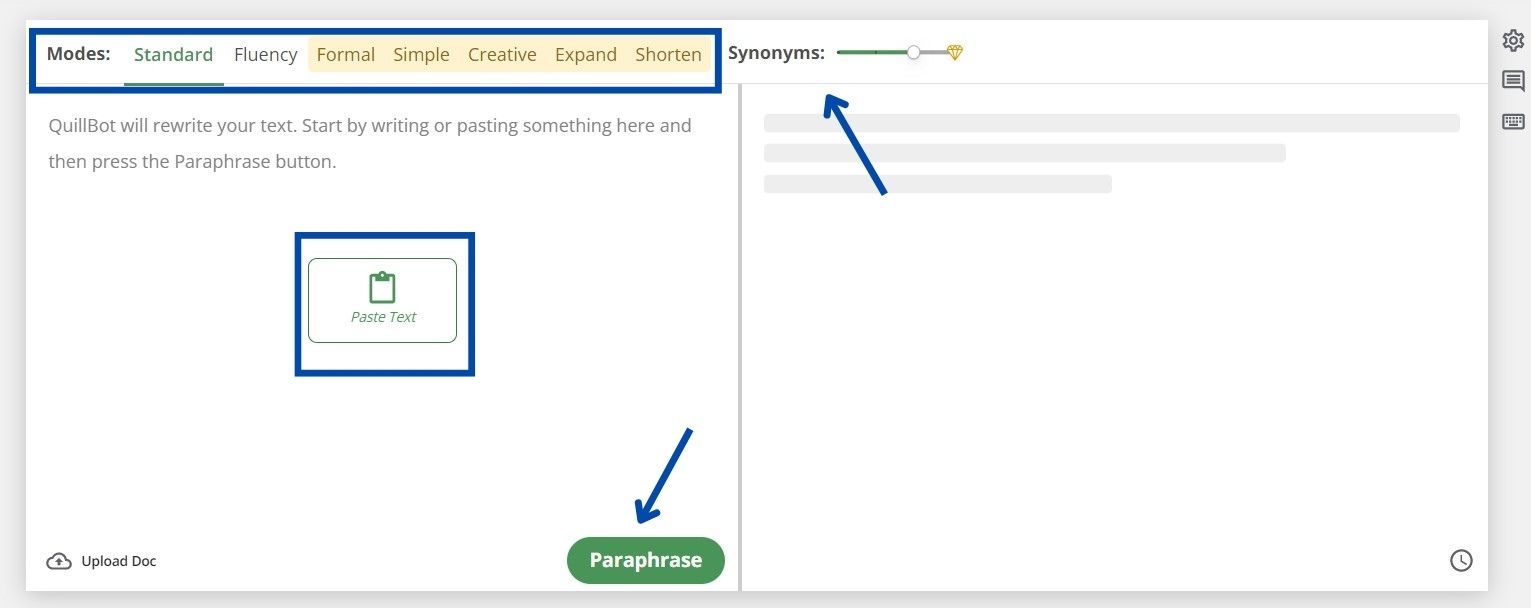 Directions to use paraphraser tool to rewrite your content