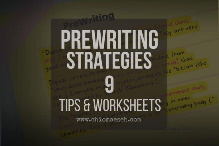Prewriting Strategies: 9 Proven Steps With Tips, Examples & Worksheets