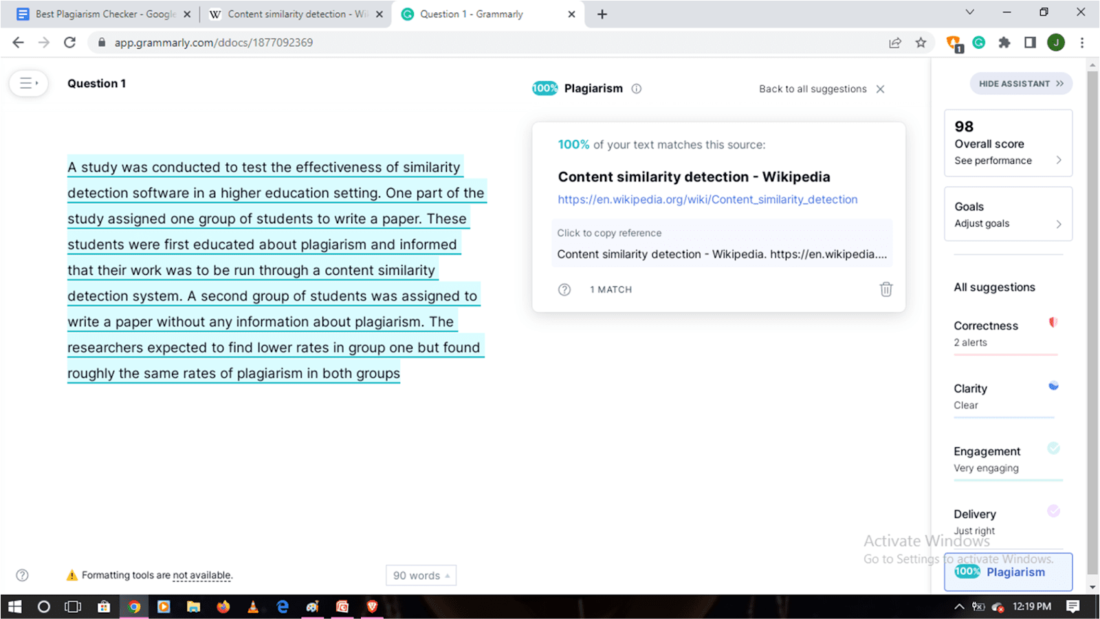 Grammarly is one of the best plagiarism checker tools 