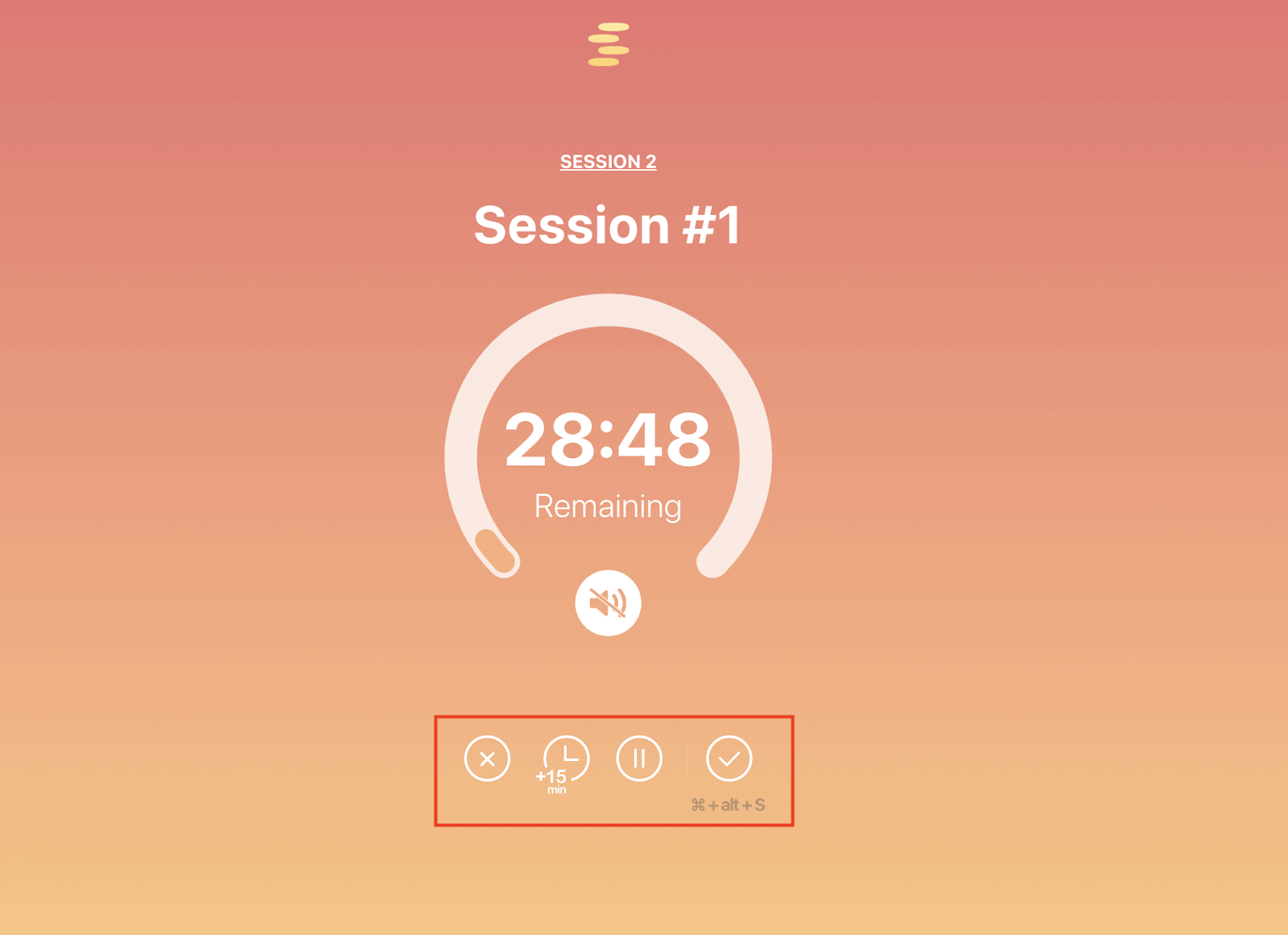 A user shared the session timings after using Serene app