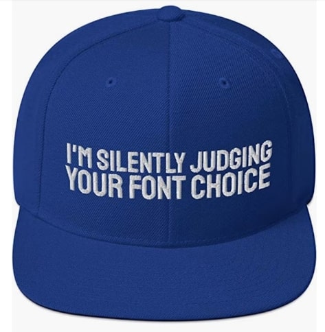 best gifts for authors - blue hat with quote